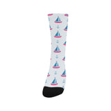 Sailboat anchor pattern Crew Socks
