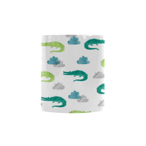 watercolor crocodile pattern Morphing Mug Heat Changing Mug