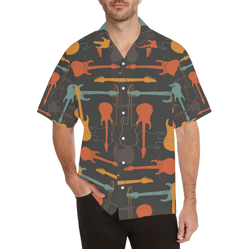 electric guitars pattern Men's All Over Print Hawaiian Shirt