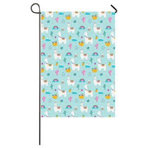 Llama alpaca cactus leaves pattern House Flag Garden Flag