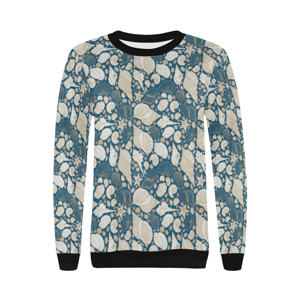 Sea turtle Polynesian Tribal design pattern Women's Crew Neck Sweatshirt