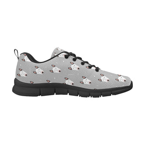 Bull Terrier Pattern Print Design 05 Men's Breathable Sneakers ( Model 055)