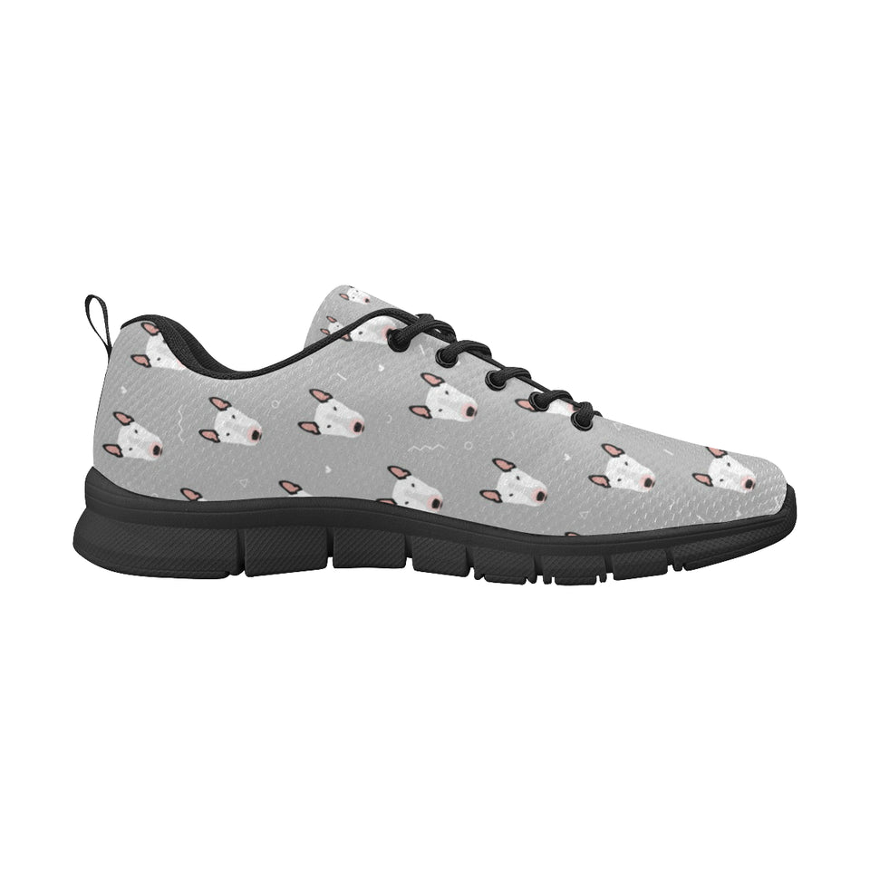 Bull Terrier Pattern Print Design 05 Men's Breathable Sneakers ( Model 055)
