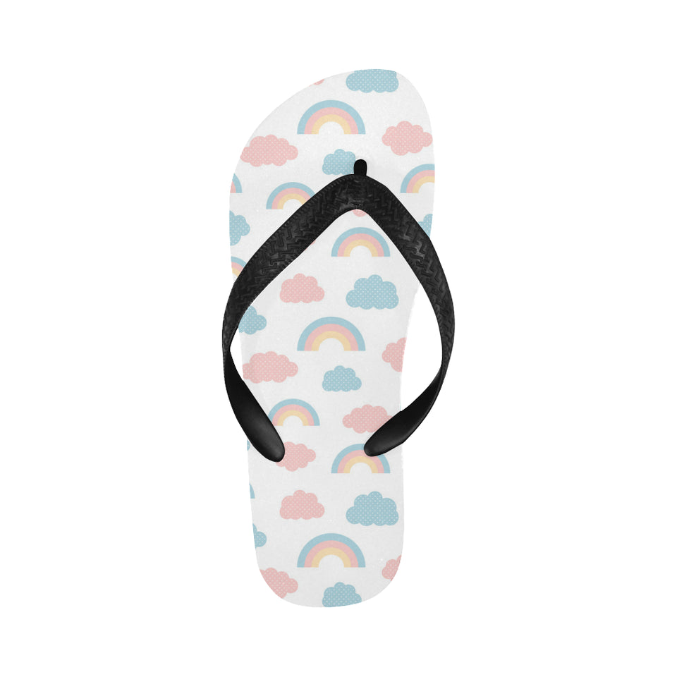 Cute rainbow clound pattern Unisex Flip Flops
