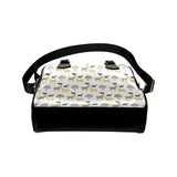 Silhouettes of goat and tree pattern Shoulder Handbag