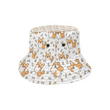 Cute corgi heart star bone pattern Unisex Bucket Hat