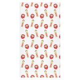 Daruma japanese wooden doll Bath Towel