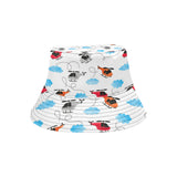 Watercolor helicopter cloud pattern Unisex Bucket Hat