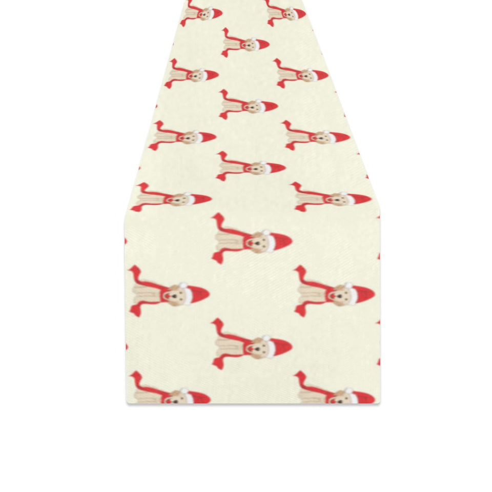 Golden Retriever Pattern Print Design 01 Table Runner