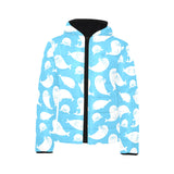 Cute white sea lion seals pattern Kids' Boys' Girls' Padded Hooded Jacket