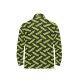 Green Peas Pattern Print Design 05 Men's Long Sleeve Polo Shirt