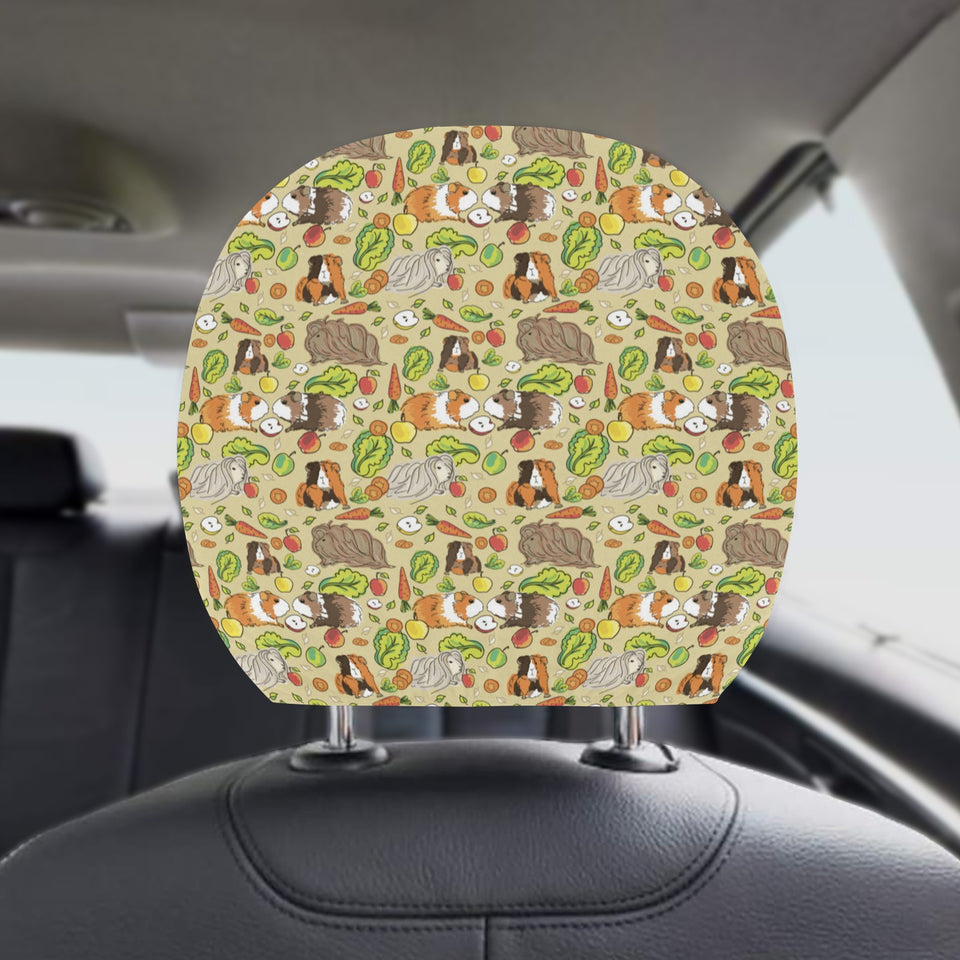 Guinea Pig Pattern Print Design 04 Car Headrest Cover