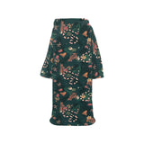 Snake forest pattern Blanket Robe with Sleeves