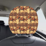 Camel polynesian tribal design pattern Car Headrest Cover
