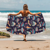 Colorful mushroom pattern Beach Towel