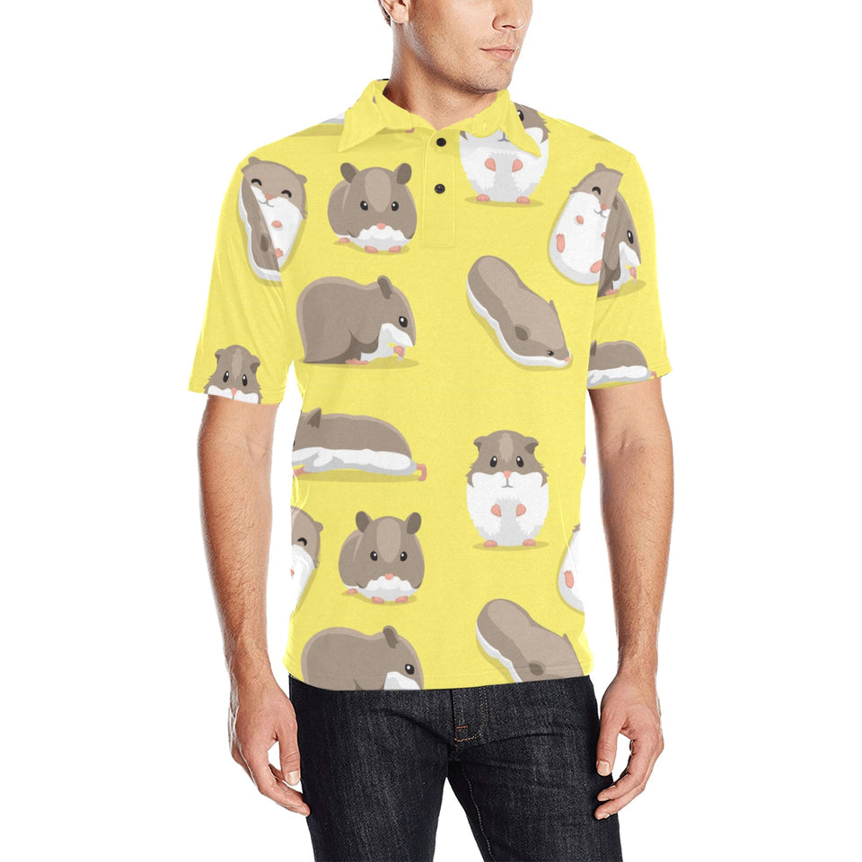 Cute Hamster pattern Men's All Over Print Polo Shirt