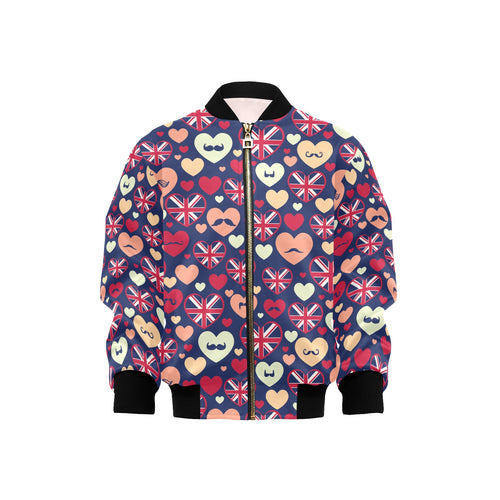 British Pattern Print Design 02 Kids' Boys' Girls' Bomber Jacket