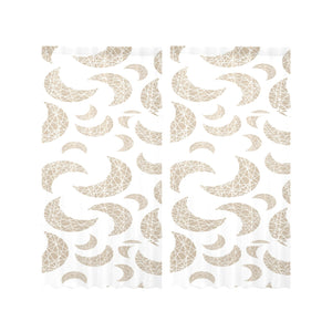 Cool gold moon abstract pattern Gauze Curtain