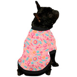 Colorful candy pattern All Over Print Pet Dog Round Neck Fuzzy Shirt