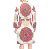 Circle indian pattern Men's Long Sleeve Belted Night Robe