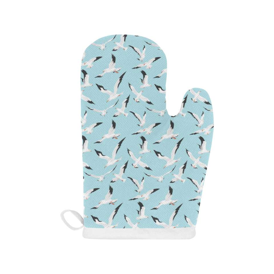 Seagull Pattern Print Design 01 Heat Resistant Oven Mitts