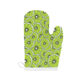 Slices of Lime design pattern Heat Resistant Oven Mitts