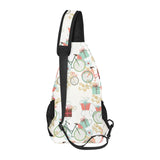 Bicycle Pattern Print Design 05 All Over Print Chest Bag