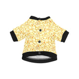 Popcorn Pattern Print Design 04 All Over Print Pet Dog Round Neck Fuzzy Shirt