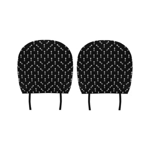 Engine Piston Black Theme Pattern Print Design 03 Car Headrest Cover