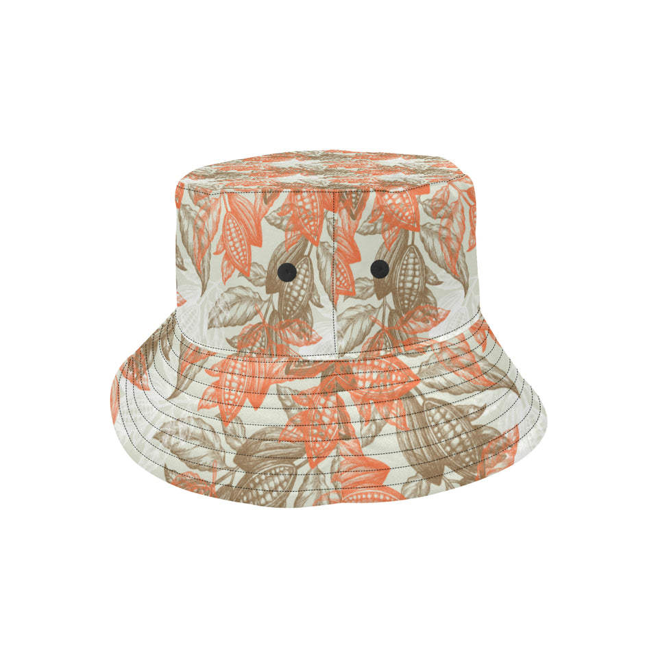 Cocoa beans Cocoa tree pattern Unisex Bucket Hat