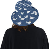 Cute white baby sea lion seal pattern Unisex Bucket Hat