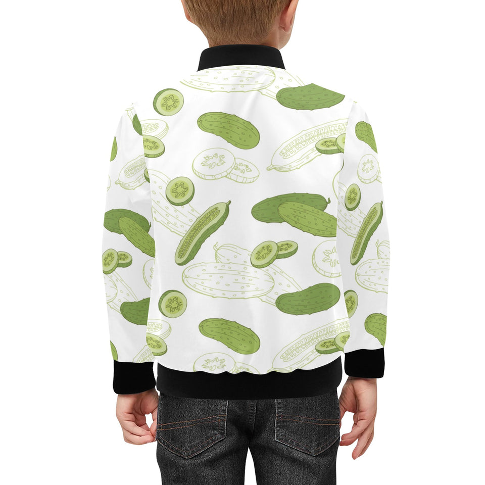 Cucumber sketch pattern Kids' Boys' Girls' Bomber Jacket