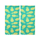 Pineapples pattern green background Gauze Curtain