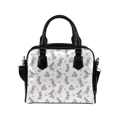 Watercolor cute rabbit pattern Shoulder Handbag