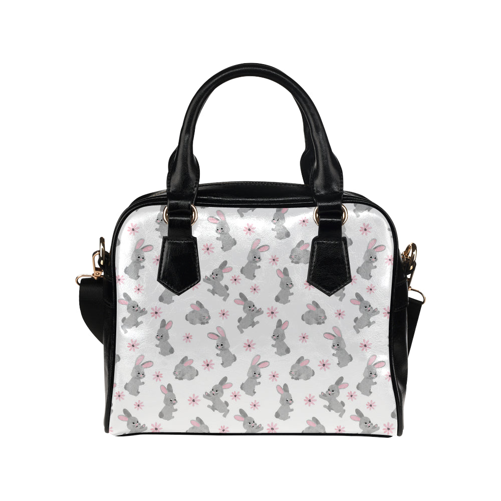 Watercolor cute rabbit pattern Shoulder Handbag