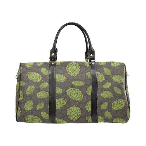 Hop pattern black background Travel Bag