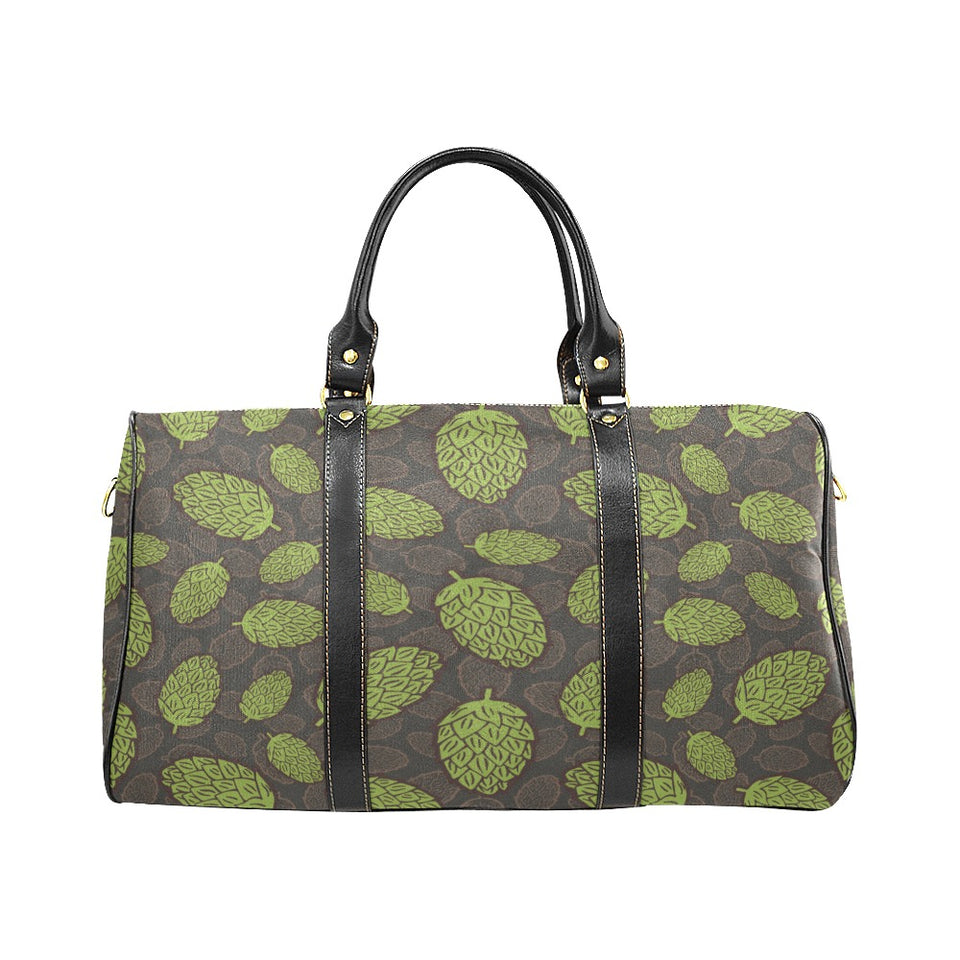 Hop pattern black background Travel Bag
