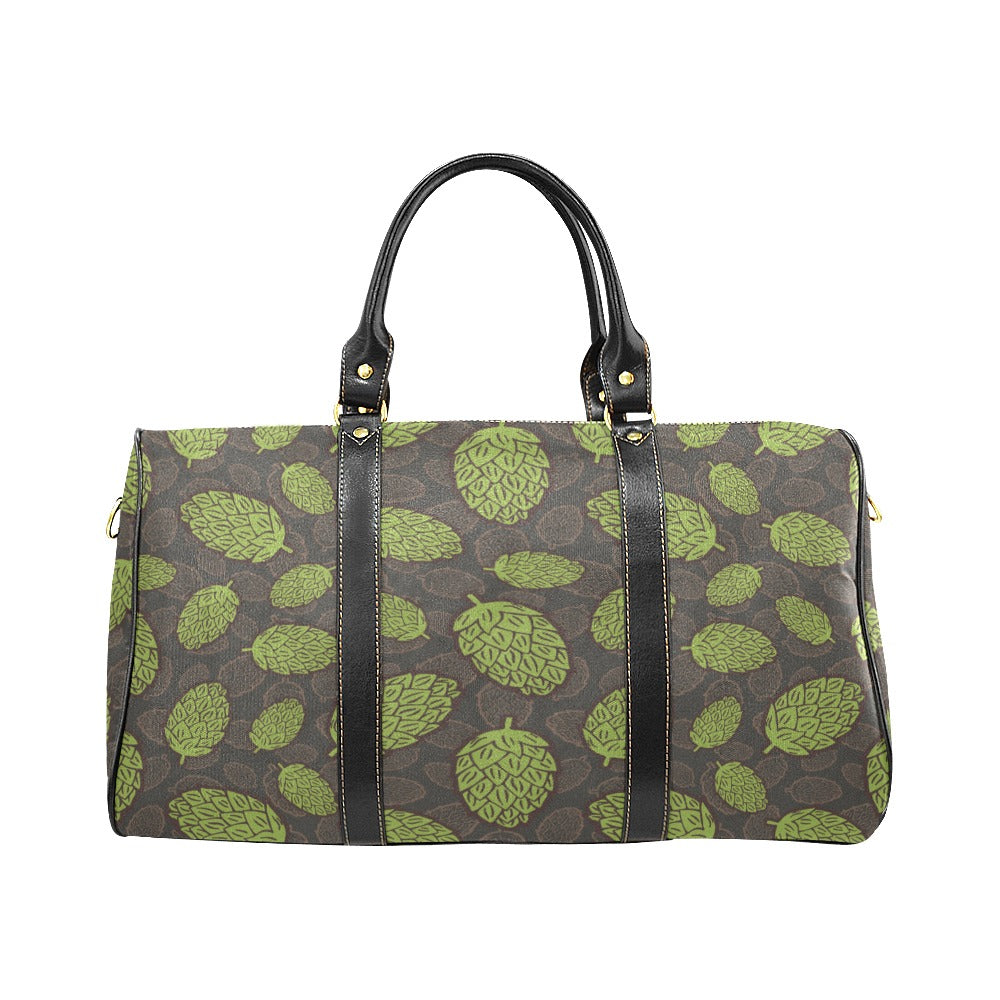 Hop pattern black background Travel Bag