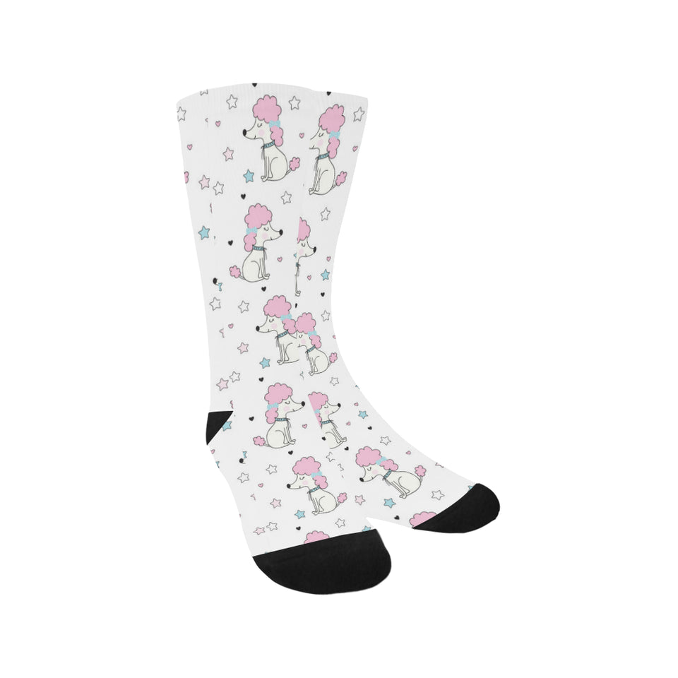 Cute poodle dog star pattern Crew Socks
