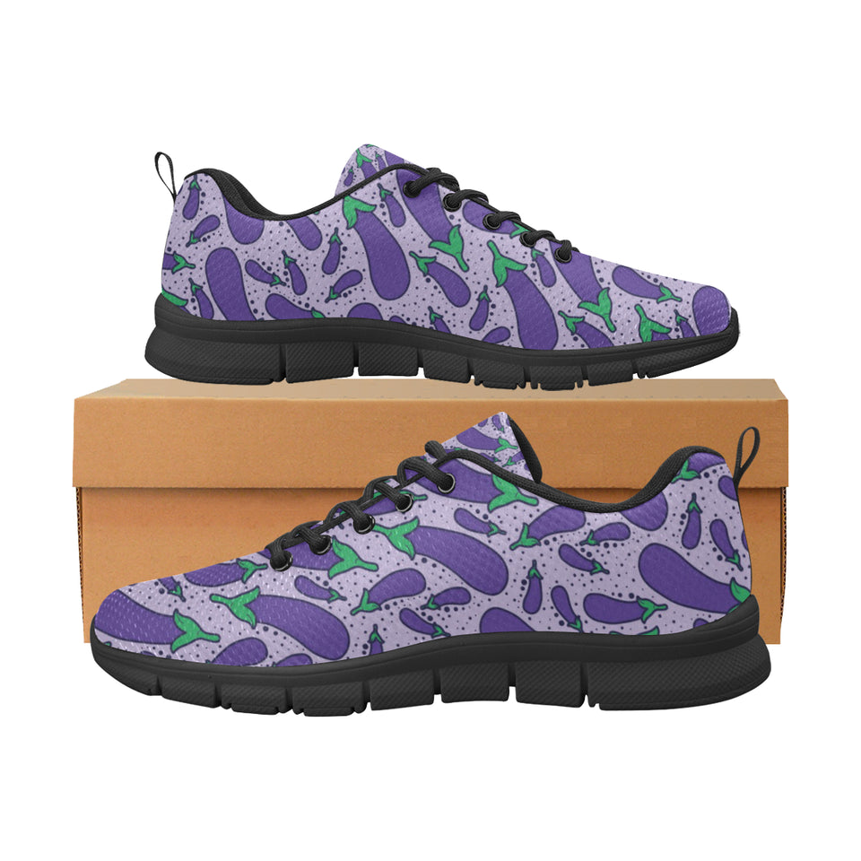 Eggplant Pattern Print Design 03 Men's Breathable Sneakers ( Model 055)