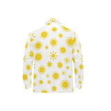 Sun pattern Men's Long Sleeve Polo Shirt