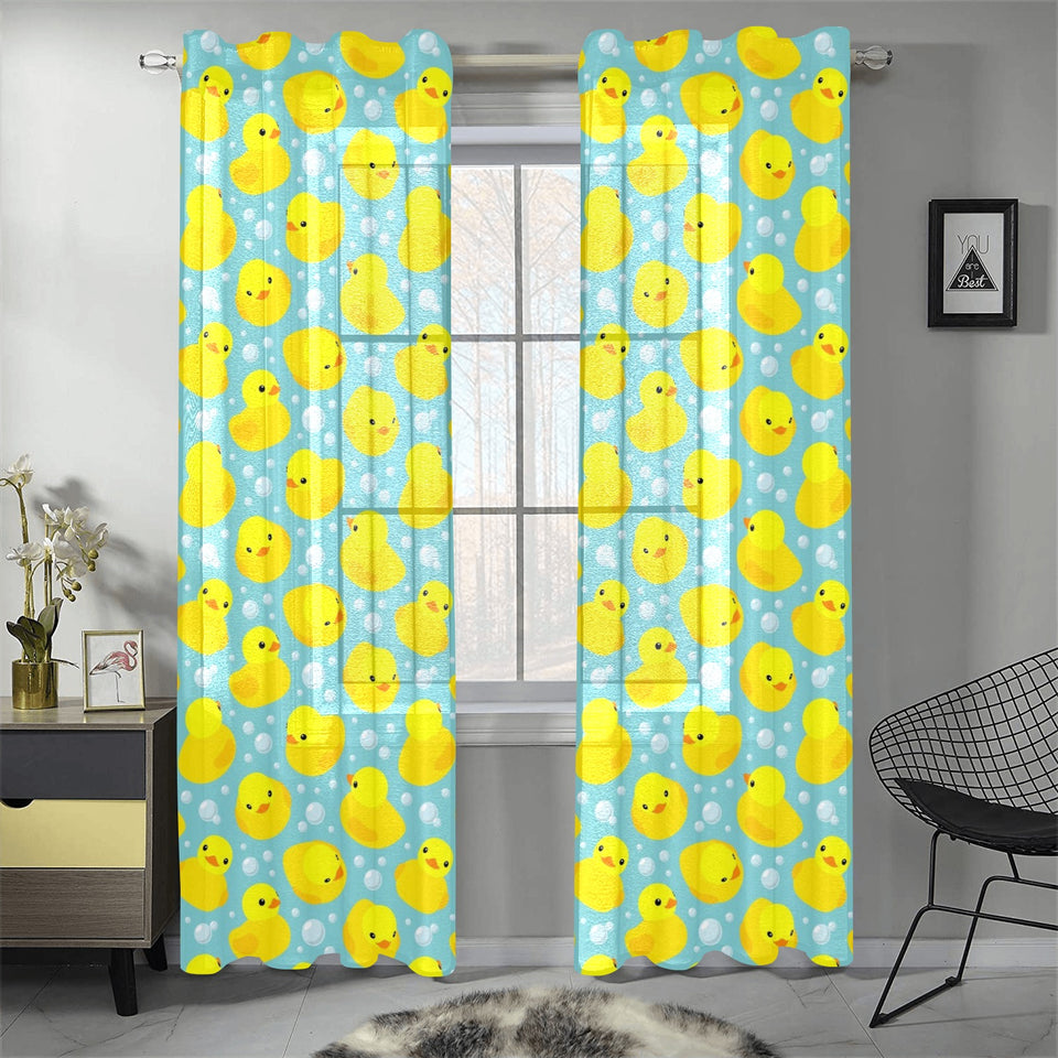 Duck Pattern Print Design 03 Gauze Curtain