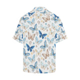 blue butterfly pattern Men's All Over Print Hawaiian Shirt