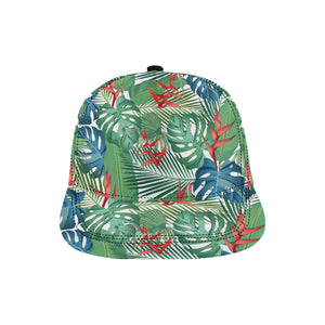 heliconia palm and monstera  leaves pattern All Over Print Snapback Cap