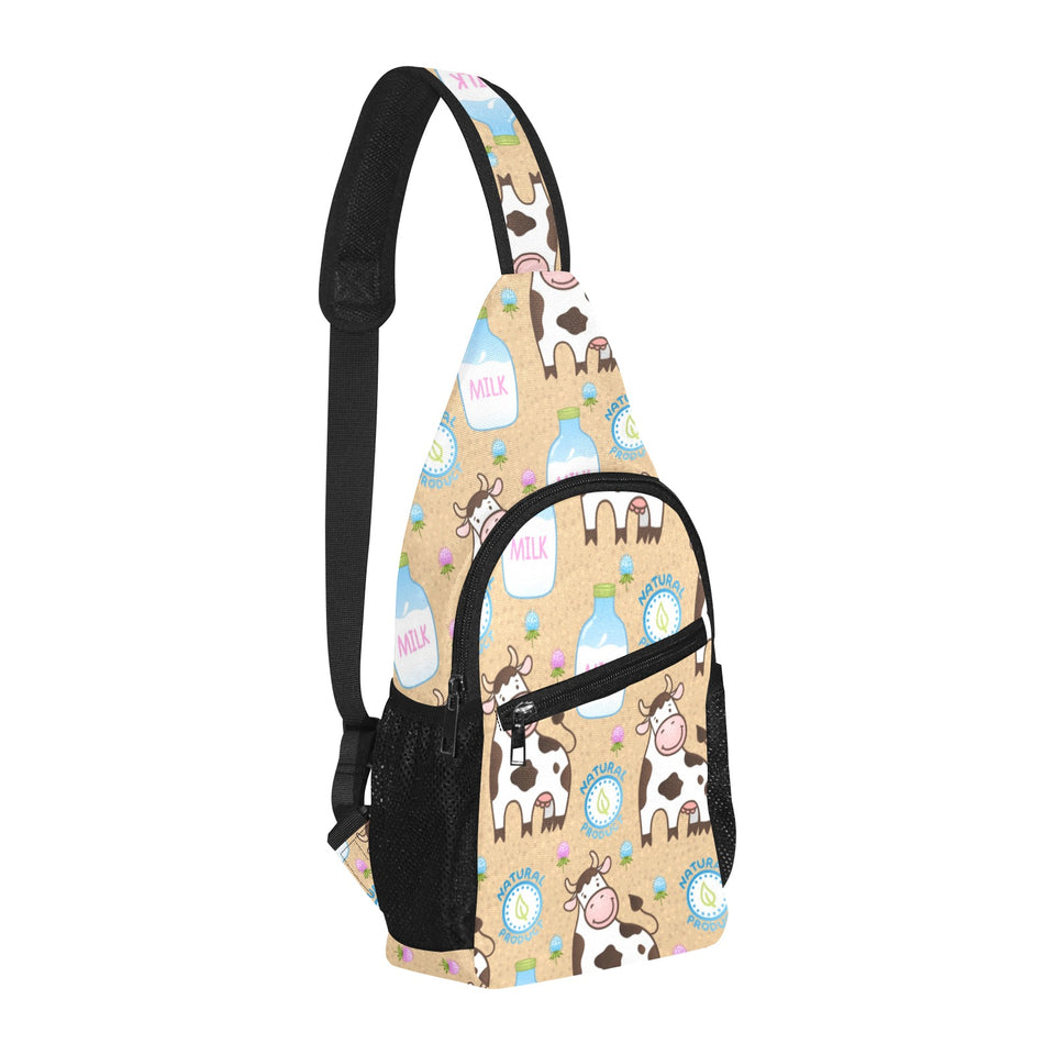 Cow bottle of milk pattern All Over Print Chest Bag
