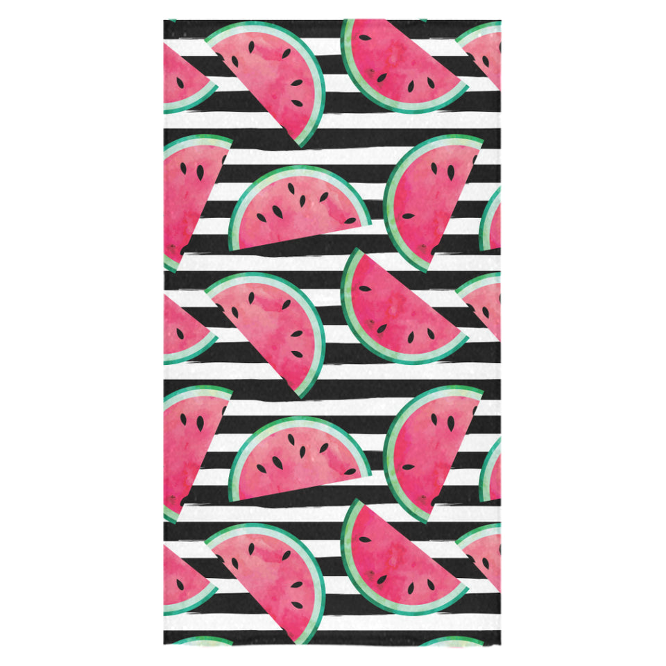 Watercolor paint textured watermelon pieces Bath Towel