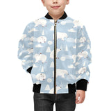 Cute polar bears Christmas decoration pattern Kids' Boys' Girls' Bomber Jacket