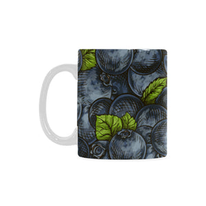 blueberry pattern Classical White Mug (Fulfilled In US)