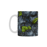 blueberry pattern Classical White Mug (Fulfilled In US)