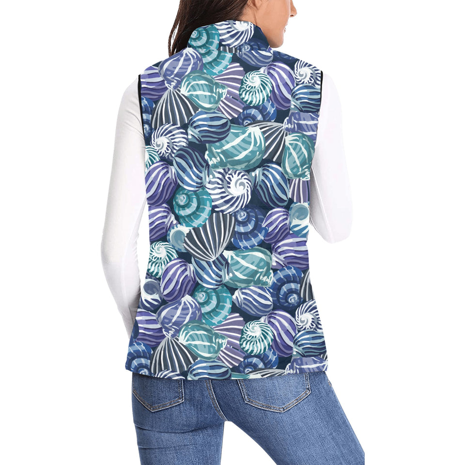 Shell design pattern Women's Padded Vest